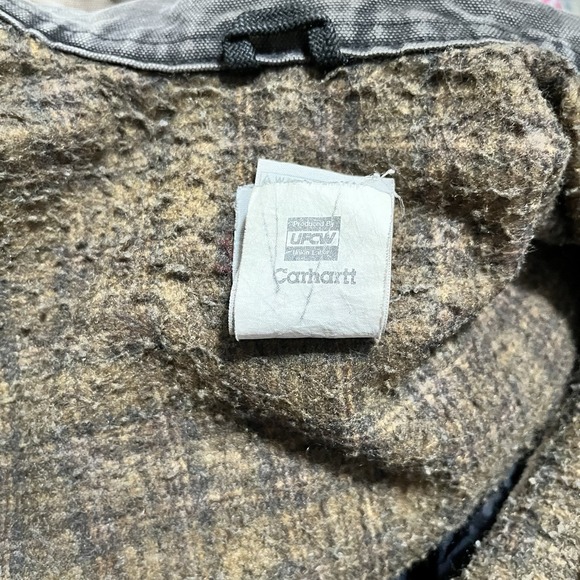 VTG Carhartt Mens Detroit Blanket Lined Canvas Jacket Size XLT Distressed‎ J97 - Picture 14 of 16